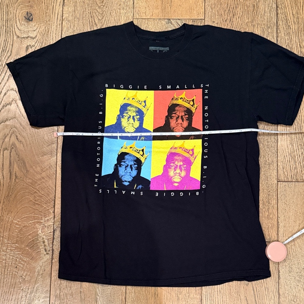 Biggie Smalls Black Short-Tee Pop-Art Squares vintage band t-shirt hip-hop - Picture 2 of 4